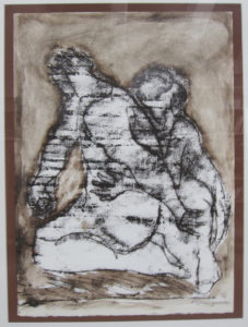 Close Embrace, lift-drawing, printing inks From the Orpheus Suite minimum starting bid $250 with increments of $20